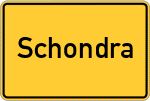 Place name sign Schondra