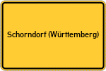 Place name sign Schorndorf (Württemberg)