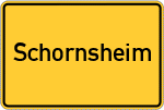 Place name sign Schornsheim