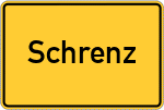 Place name sign Schrenz