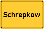 Place name sign Schrepkow