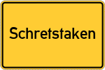 Place name sign Schretstaken