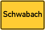 Place name sign Schwabach