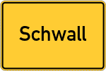Place name sign Schwall