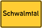 Place name sign Schwalmtal, Niederrhein