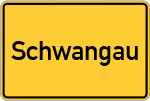 Place name sign Schwangau