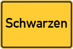 Place name sign Schwarzen, Hunsrück
