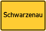 Place name sign Schwarzenau, Eder