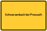Place name sign Schwarzenbach bei Pressath