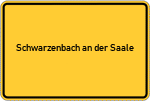 Place name sign Schwarzenbach an der Saale