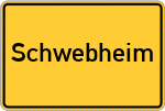 Place name sign Schwebheim, Unterfranken