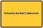 Place name sign Schweina bei Bad Liebenstein