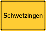 Place name sign Schwetzingen