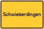Place name sign Schwieberdingen