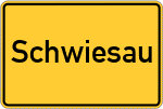 Place name sign Schwiesau