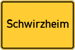 Place name sign Schwirzheim