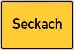Place name sign Seckach