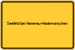 Place name sign Seefeld bei Hanerau-Hademarschen