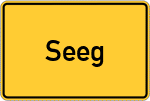 Place name sign Seeg