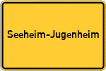 Place name sign Seeheim-Jugenheim