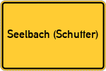 Place name sign Seelbach (Schutter)