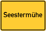 Place name sign Seestermühe