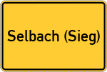 Place name sign Selbach (Sieg)