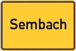 Place name sign Sembach