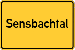Place name sign Sensbachtal
