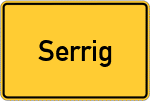 Place name sign Serrig