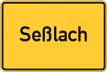 Place name sign Seßlach