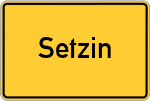Place name sign Setzin