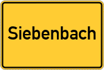 Place name sign Siebenbach
