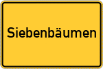 Place name sign Siebenbäumen