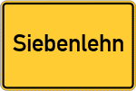 Place name sign Siebenlehn