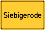Place name sign Siebigerode