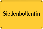 Place name sign Siedenbollentin