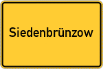 Place name sign Siedenbrünzow