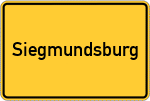 Place name sign Siegmundsburg