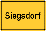 Place name sign Siegsdorf, Oberbayern