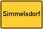 Place name sign Simmelsdorf