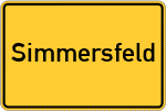 Place name sign Simmersfeld