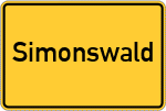 Place name sign Simonswald