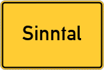 Place name sign Sinntal
