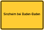 Place name sign Sinzheim bei Baden-Baden