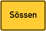 Place name sign Sössen