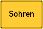 Place name sign Sohren, Hunsrück