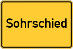 Place name sign Sohrschied