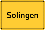 Place name sign Solingen