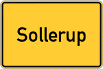 Place name sign Sollerup